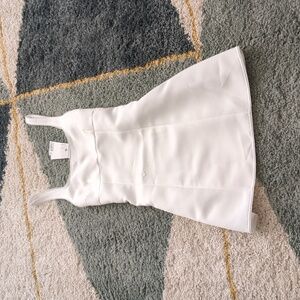 H&M white satin mini dress Small NWT